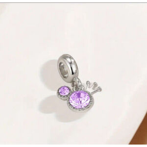 Womens Charm Purple Silver One Size